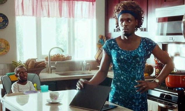 Usain Bolt vestido de mulher para novo comercial britânico / Foto: Virgin Media