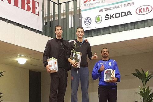 Felipe ficou em terceiro lugar nos 60 m com barreiras em Jablonec / Foto: Carlos Chinin