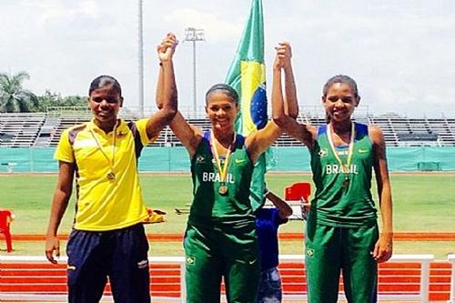 Pódio 200 m feminino / Foto: Divulgação CBAt