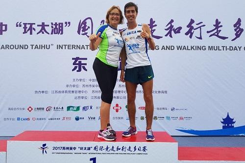 Gianetti e Caio Bonfim no pódio na China / Foto: Divulgação