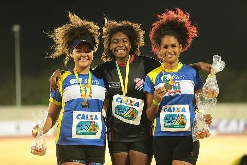 Pódio lançamento do martelo feminino / Foto: Anderson de Deus/CBAt