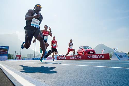 O maranhense José Carlos Moreira, o Codó, venceu a bateria masculina e vai ter a chance de enfrentar a lenda do atletismo Usain Bolt / Foto: Thiago Diz