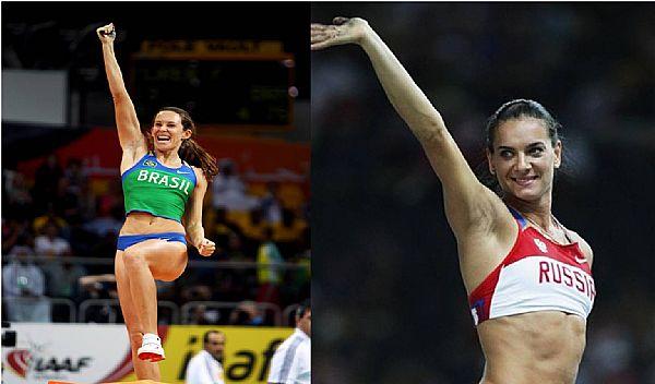 Fabiana Murer e Yelena Isinbayeva se enfrentam em Estocolmo / Foto: Getty Images