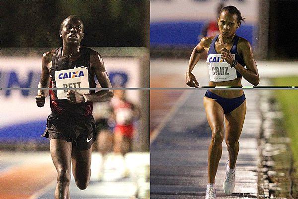 David Kiprotich e Cruz Nonata: campeões dos 5.000 m no GP Caixa Unifor 2011  / Foto: Wagner Carmo/CBAt