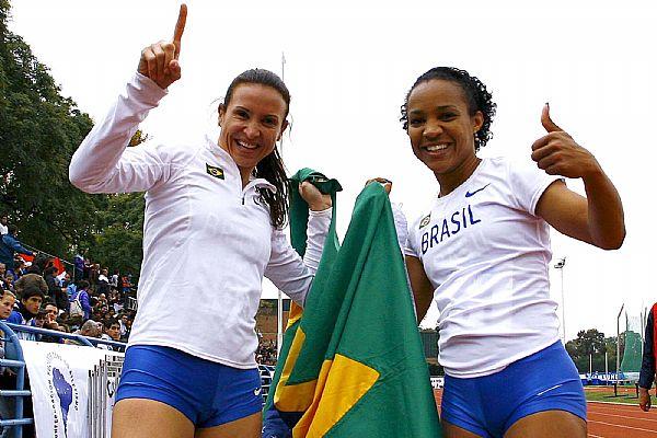 Maurren Maggi e Keila Costa: dobradinha brasileiro no salto em distância no Sul-Americano em Buenos Aires  / Foto: Wagner Carmo/CBAt