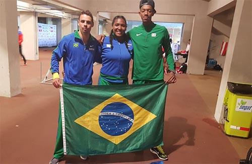 Talles, Andressa e Fernando, medalhistas  / Foto: Fernando dos Reis/CBAt