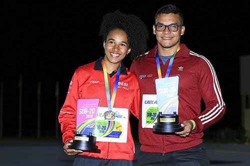 Pedro Rodrigues e Fabielle Ferreira são eleitos os melhores do Campeonato  / Foto: Wagner Carmo/CBAt