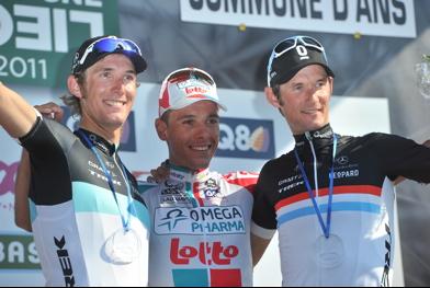 Gilbert, de 28 anos, superou no Sprint final os irmãos Frank Schleck e a Andy Schleck / Foto: Presse Sports/B.Papon