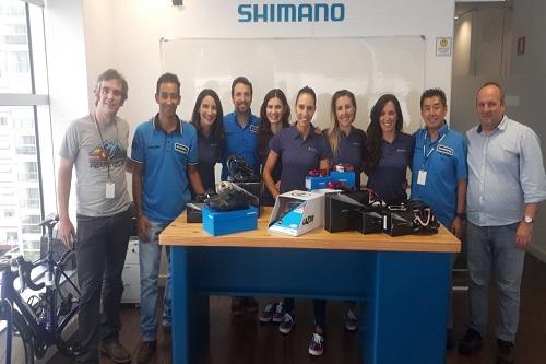 LuluFive em visita à sede da Shimano em São Paulo / Foto: Divulgação