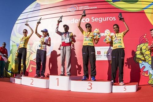 Damião Ancelmo de Souza e Esther Chesang Kakuri conquistam o pódio masculino e feminino, respectivamente / Foto: Vinicius Branca