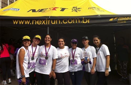 Mães-atletas na tenda da Next Run / Foto: Arquivo Pessoal