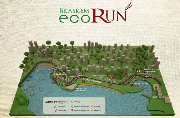 A Braskem e a Esfera BR, realizam, no dia 5 de junho, no aterro do Flamengo, no Rio de Janeiro, mais uma prova do circuito de rua Eco Run 