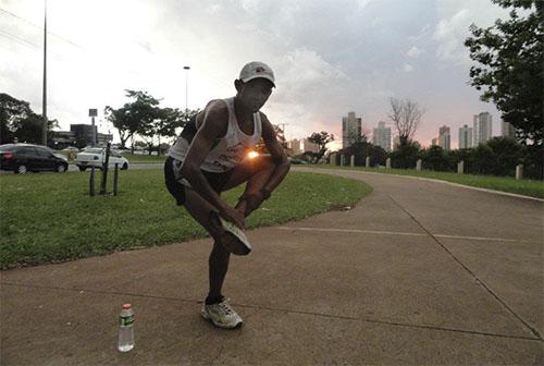 João Aparecido de Souza, durante o treino / Foto: Paulo Roberto Donato