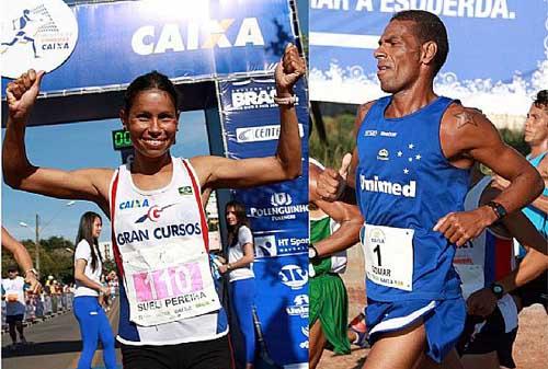 Sueli Pereira e Giomar Pereira da Silva são os destaques no Circuito Caixa em Uberlândia / Foto: Luiz Doro/Adorofoto