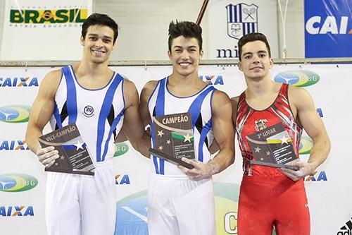 Pódio do Individual Geral Masculino / Foto: Ricardo Bufolin/CBG