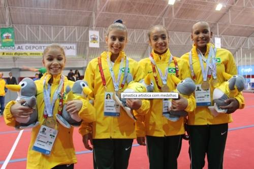 Flávia Saraiva, Lorenna da Rocha, Thauany de Araújo e Rebeca Andrade garantem dois ouros e uma prata / Foto: Divulgação