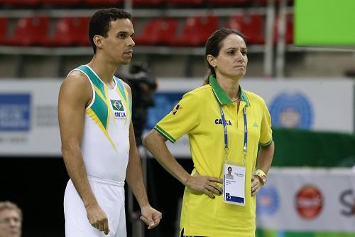 Rafael Andrade e a técnica Tatiana Figueiredo / Foto: Ricardo Bufolin/CBG