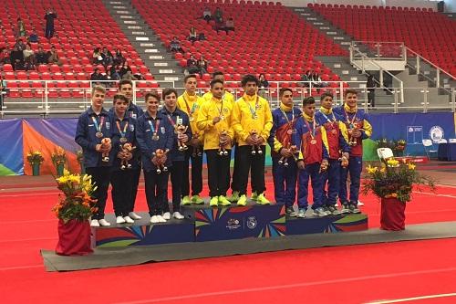 Diogo Brajão Soares e Murilo Miguel de Souza Pontedura fizeram dobradinha no individual geral; Brasil também levou ouro por equipes / Foto: Divulgação