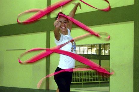 A ginasta Drielly Daltoé, do Clube dos Oficiais, do Espírito Santo, viajou na última terça-feira, dia 10 de Maio, para representar o Brasil na Copa do Mundo de Ginástica Rítmica / Foto: Divulgação