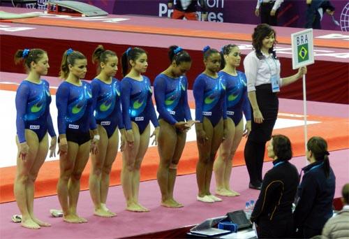 A  Seleção de Ginástica Artística Feminina conquistou vaga na disputa por equipes nos Jogos Olimpícos de Londres, que serão realizados de 27 de julho a 12 de agosto / Foto: Diego Aguiar Ferreira