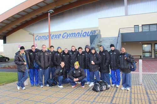 A Seleção de Ginástica Artística Masculina completou uma semana de treinamentos em Arques, na França, durante a preparação para o evento-teste de janeiro, em Londres, que valerá quatro vagas para as Olimpíadas-2012 / Foto: Divulgação