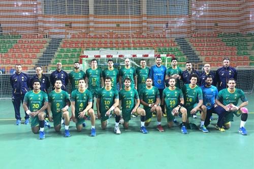 Seleção Masculina durante torneio no Egito / Foto: Divulgação / CBHb