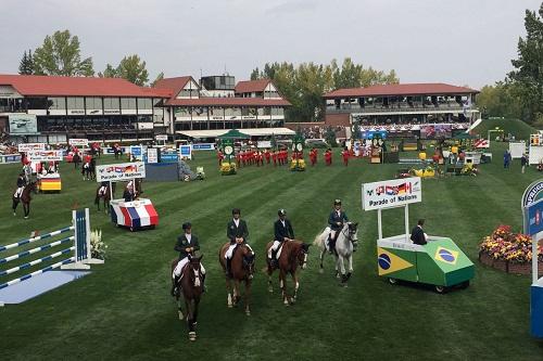 Após 2 ouros por equipes em Copas das Nações em Hickstead (Inglaterra) e Samorin (Eslováquia), equipe Brasil conquista prata em Spruce Meadows, mais importante Concurso no Canadá perante 80 mil pessoas / Foto: Rogerio Saito