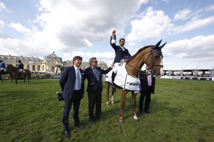 Doda ergue sua merecida champangne em Chantilly / Foto:  Stefano Grasso / GCT