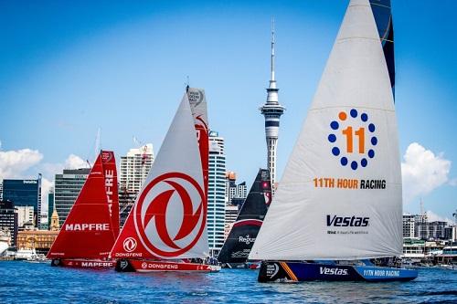 Equipe chinesa tem desempenho espetacular em regata local da Nova Zelândia / Foto: Jesus Renedo/Volvo Ocean Race