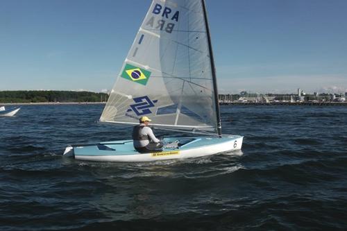 Bruno veleja em etapa do Mundial disputado na Estônia / Foto: Reprodução / Facebook 