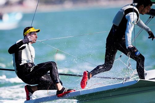 Bicampeão olímpico completou a última regata classificatória da etapa de Miami em quarto lugar, sua melhor colocação na estreia da classe 49er em um grande evento do iatismo / Foto: Pedro Martinez / Energy Sailing