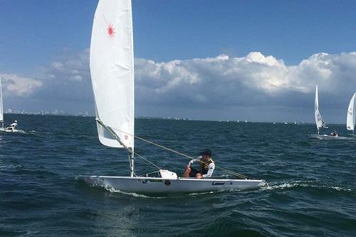 Primeiro evento do ciclo olímpico para Tóquio-2020 será realizado no City Miami Regatta Park durante essa semana. Bruno já testa nova vela nos treinamentos (foto) / Foto: Divulgação