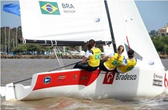  A tripulação feminina da classe match race, que representará o Brasil na seletiva olímpica da modalidade, foi definida no domingo, dia 29 de Janeiro, em Miami, nos Estados Unidos / Foto: Divulgação 