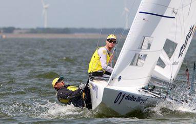 Robert Scheidt e Bruno Prada venceram a classe Star, neste sábado, na etapa da Copa do Mundo de Vela de Medemblik, na Holanda  / Foto:  Thom Touw/ Divulgação