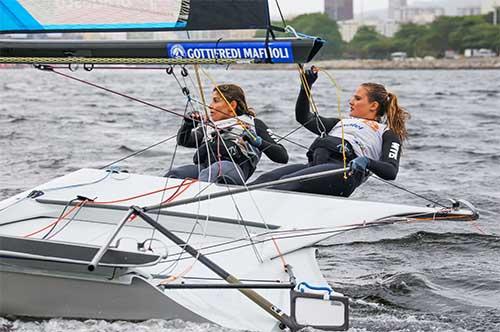 Mesmo em posições invertidas, Martine e Kahena venceram no Rio / Foto: Fred Hoffmann