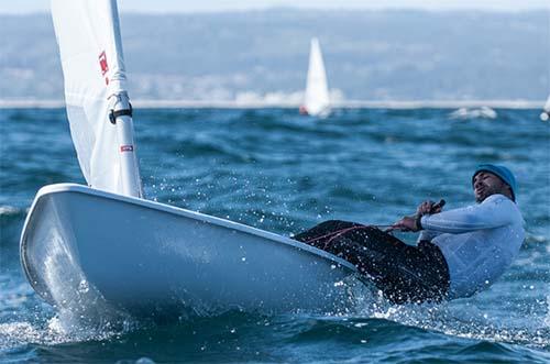 Bruno Fontes iniciou nessa terça-feira sua campanha no Aquece Rio International Regatta com o nono lugar / Foto: Berni Grez