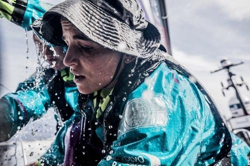 Vestas 11th Hour Racing acelera rumo à Lisboa com vantagem e deve confirmar vitória neste sábado (28) na capital portuguesa. Disputa pelo pódio segue aberta com aproximação do Dongfeng Race Team / Foto: Konrad Frost/Volvo Ocean Race