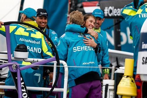 Team AkzoNobel ficou com a terceira colocação da quarta etapa da Volvo Ocean Race / Foto: Pedro Martinez/Volvo Ocean Race