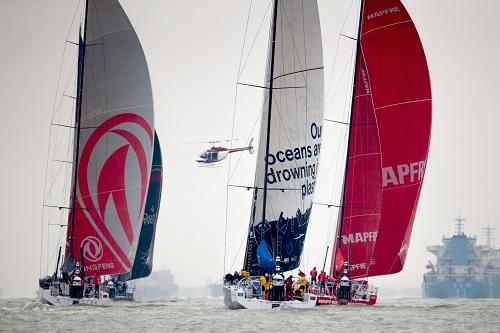 Barcos partem de Hong Kong rumo a Auckland, na Nova Zelândia / Foto: Pedro Martinez/Volvo Ocean Race