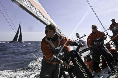 Groupama ultrapassou Telefónica no final / Foto: Yann Riou/Groupama Sailing Team