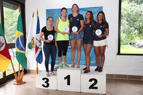 A dupla Fernanda Oliveira e Ana Barbachan, atletas olímpicas do Janga, conquistou a vitória na décima e última regata da competição / Foto: Cláudio Bergman / Divulgação Clube dos Jangadeiros