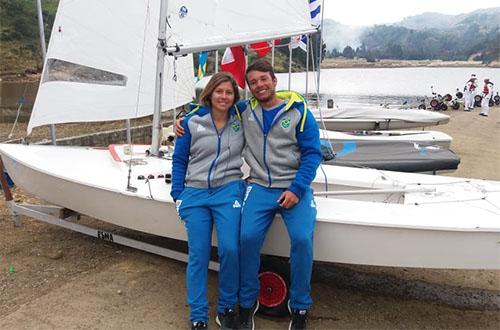 Juliana Duque e Rafael Rizzato garantem lugar no topo do pódio em Cochabamba 2018 / Foto: Walter Böddener/ CBVela