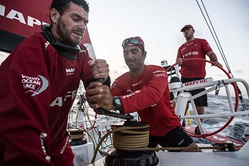  Para o brasileiro André 'Bochecha' Fonseca, o time espanhol mostra evolução / Foto: Francisco Vignale/MAPFRE/Volvo Ocean Race