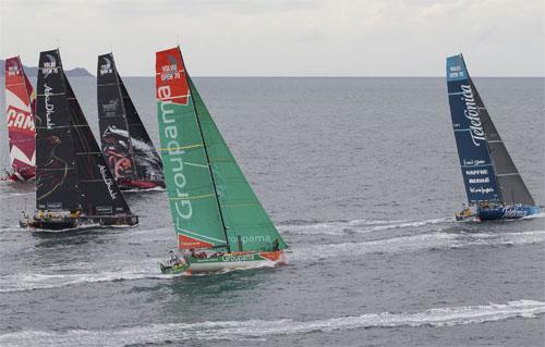 Flotilha larga de Itajaí rumo a Miami / Foto: Ian Roman/Volvo Ocean Race