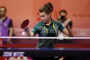 Bruna Takahashi conquistou a primeira vitória da história do país / Foto: ITTF