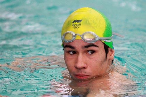 Angelito Cassandra, muito bem colocado nas eliminatórias dos 100m peito não passou à final / Foto: Satiro Sodré/CBDA