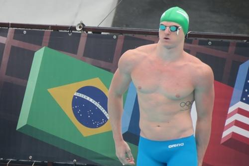 Daniel Orzechowski venceu os 50 m costas, sua especialidade / Foto: Humberto Deveza / EA