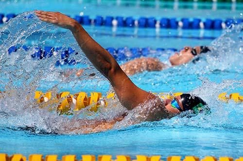 Atleta nos 200 m medley / Foto: Flávio Perez