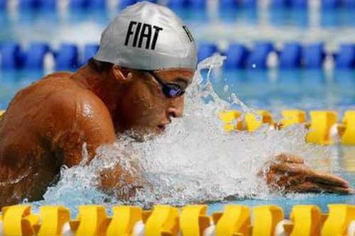 Felipe Lima durante o Troféu Maria Lenk, no Rio/ Foto: Satiro Sodré/AGIF