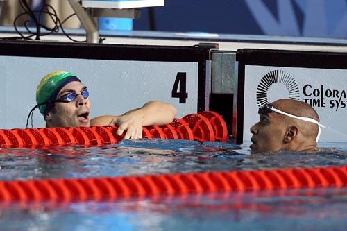 Kaio Márcio Almeida, ouro com recorde de campeonato nos 200m borboleta no primeiro dia, subiu ao pódio no segundo para ganhar a prata nos 100m do mesmo estilo / Foto: Satiro Sodré/AGIF